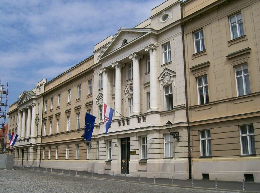 The Croatian parliament building in Zagreb